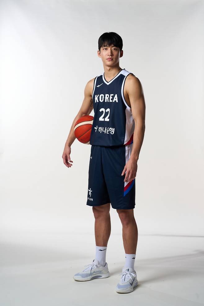 지난달 16일 3년 만에 한국 남자농구 국가대표팀에 합류한 여준석. 대한농구협회 제공