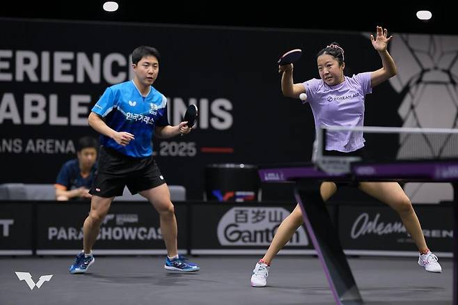WTT 미국 스매시 혼합복식에 나선 임종훈(왼쪽)과 신유빈 [WTT 인스타그램 캡처. 재판매 및 DB 금지]
