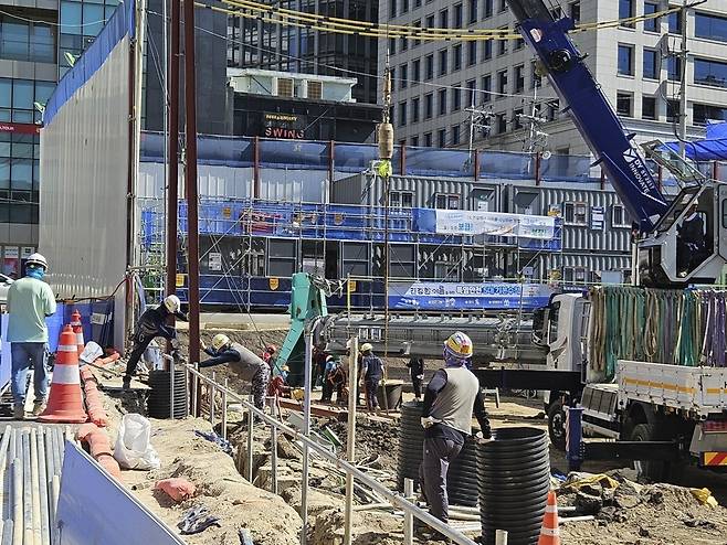 서울의 한 건설현장 [촬영 정윤주]