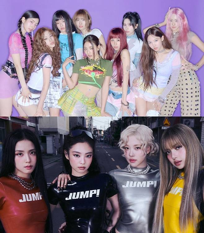 트와이스(위), 블랙핑크 / 사진출처=JYP엔터테인먼트, YG엔터테인먼트