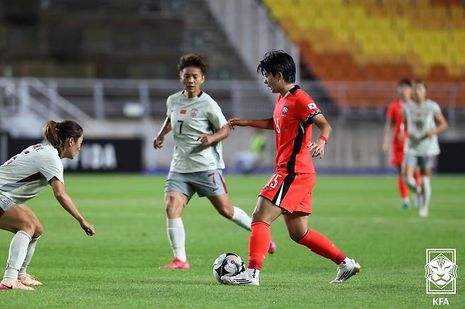 여자 축구대표팀 공격수 전유경. (대한축구협회 제공)