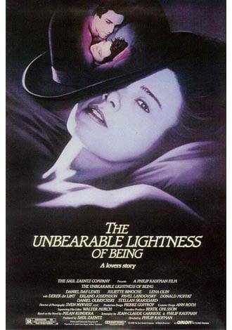 영화 '참을 수 없는 존재의 가벼움'. 국내에선 '프라하의 봄'이란 제목으로 개봉했다.