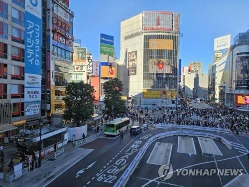 일본 도쿄 시부야역. [사진 = 연합뉴스]
