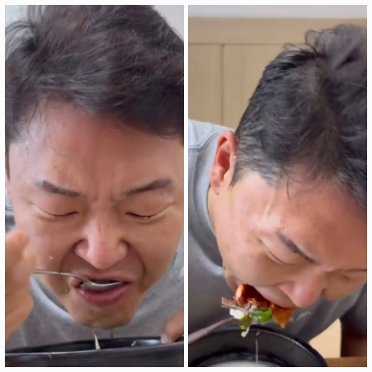 싸이는 실제로 ‘혼을 실은’ 흡입을 선보였다. 사진=싸이 SNS