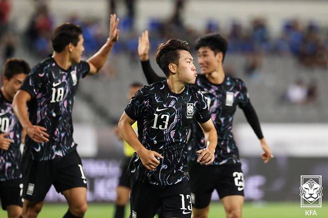 [서울=뉴시스] 축구 국가대표 미드필더 강상윤. (사진=대한축구협회 제공)