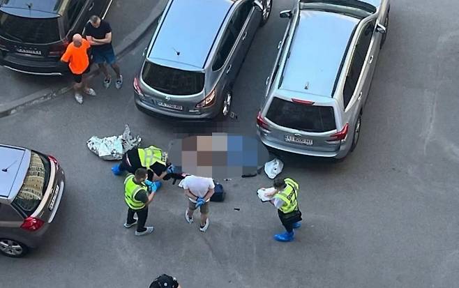 총격 사망 사건 현장. 출처=텔레그램