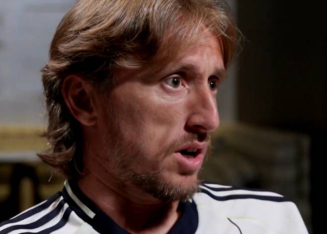 레알 마드리드와 마지막 인터뷰를 진행하는 루카 모드리치. /사진=레알 마드리드 TV 영상 갈무리