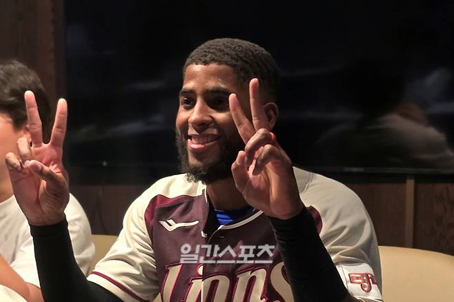 11일 홈런더비 우승 후 만난 삼성 디아즈. 대전=윤승재 기자