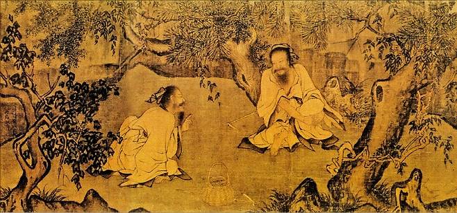 중국 송나라 산수화가 이당이 그린 ‘채미도’. ‘백이열전’에 나오는 백이와 숙제의 죽음을 다뤘다. /베이징 고궁박물원 제공