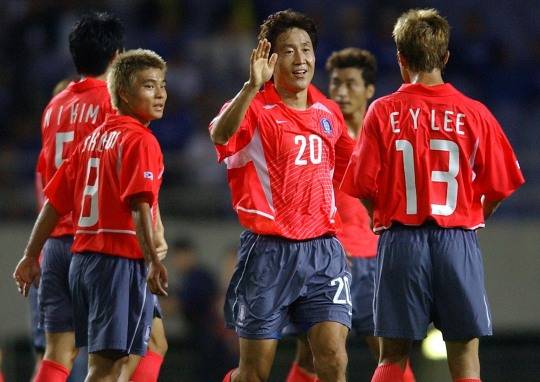 국가대표 선수 시절인 2003년 이기형의 모습(20번). 사진[연합뉴스]