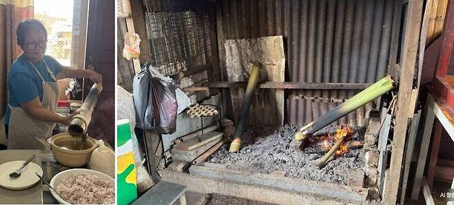 안나 라이즈 비다유 롱하우스에서 맛본 현지 식사 / 사진=홍지연 여행+ 기자