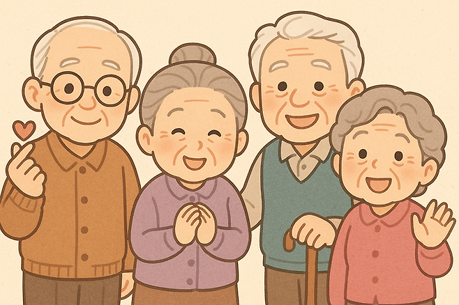 챗GPT가 그린 노인들의 모습. <챗GPT>