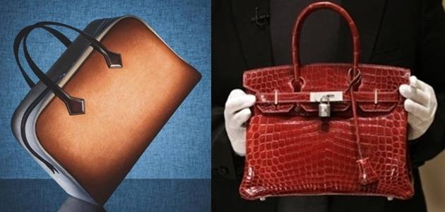 에르메스가 마이코웍스와 함께 만든 비건 가죽 가방. (왼쪽)에르메스 버킨 크로커백 (오른쪽) 에르메스 버섯 가죽 빅토리아백