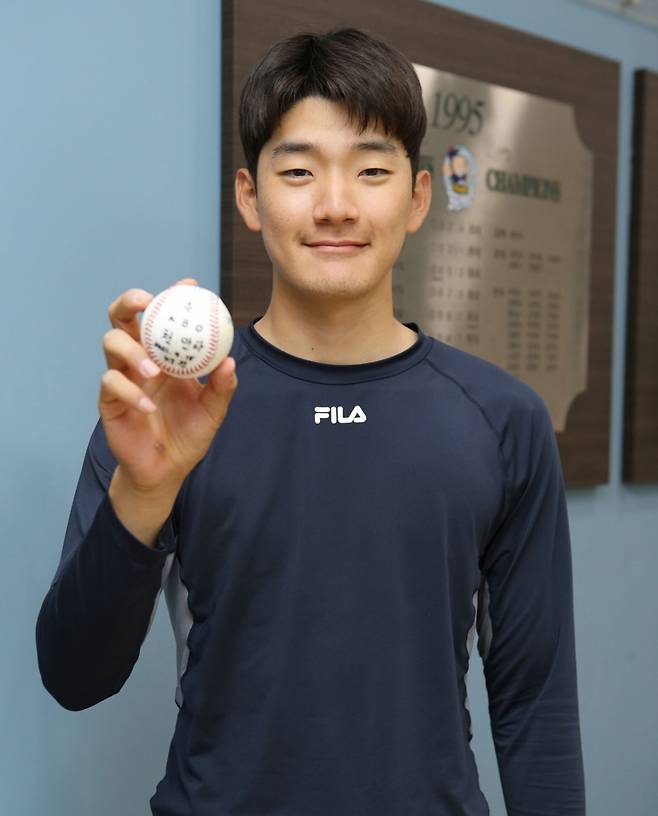 두산 베어스 내야수 안재석의 군 입대 전 모습. /사진=두산 베어스 제공