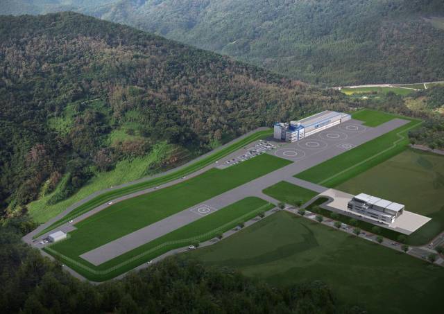 KAI회전익비행센터 및 AAV실증센터 전체 조감도. 진주시 제공