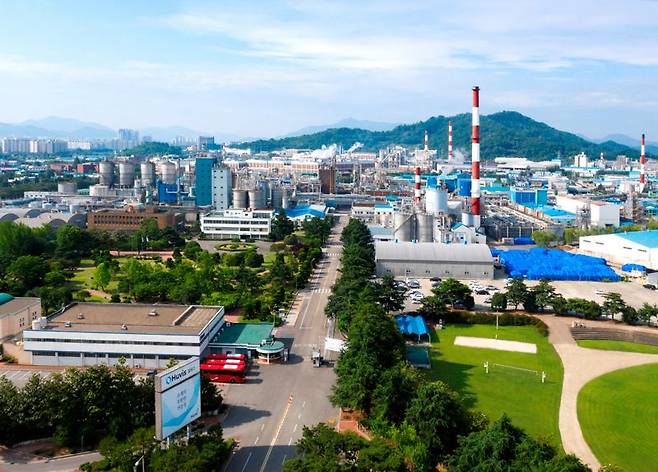 전북 전주 덕진구에 위치한 휴비스 공장 전경. 휴비스 제공