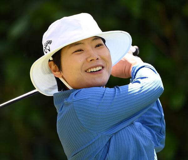 2025년 미국여자프로골프(LPGA) 투어 메이저 골프대회 아문디 에비앙 챔피언십 우승 경쟁에 뛰어든 이소미 프로가 밝은 표정으로 경기하는 모습이다. 사진제공=MILLEREAU Philippe_아문디 에비앙 챔피언십 2025