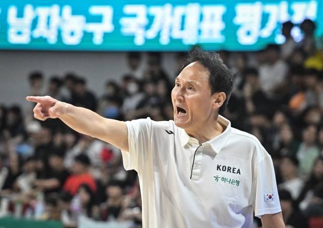 안준호 감독이 이끈 대한민국 남자농구 대표팀은 13일 안양 정관장 아레나에서 열린 일본과의 FIBA 제다 아시아컵 2025 대비 2차 평가전에서 84-69로 승리했다. 사진=대한민국농구협회 제공