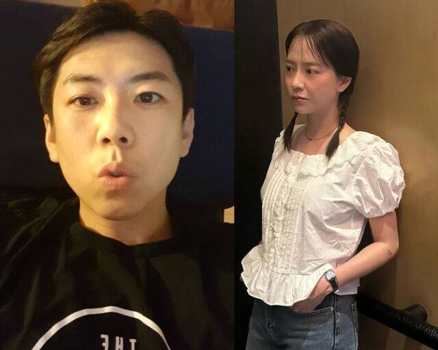 송지효의 애교 때문에 양세찬이 놀려 웃음을 자아냈다. / (왼쪽) 양세찬 소셜미디어, (오른쪽) 송지효 소셜미디어