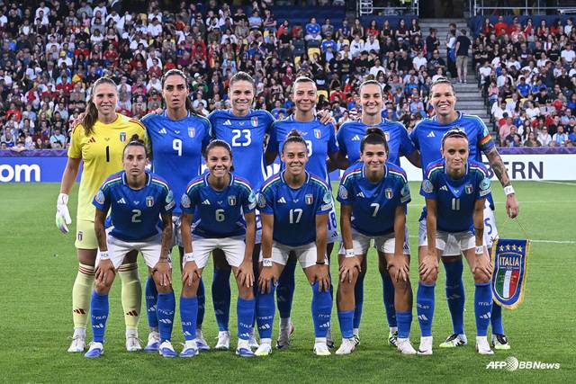 이탈리아 여자축구대표팀 선수들. /AFPBBNews=뉴스1