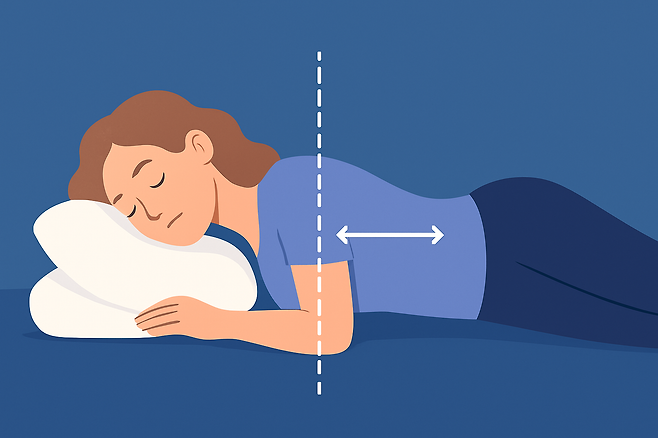 옆으로 누운 자세