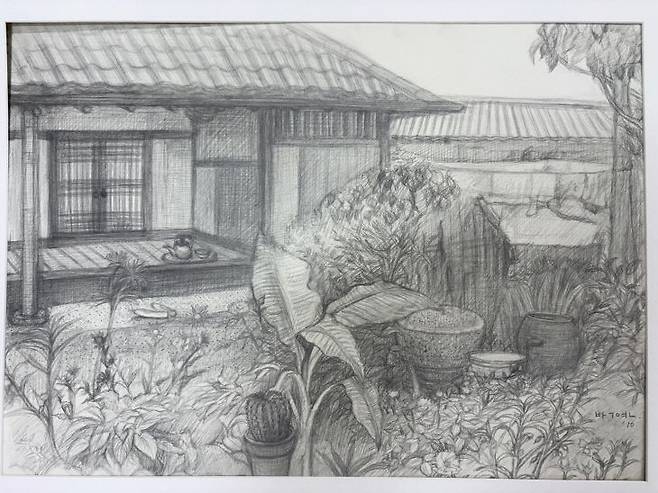 박용래 시의산실 청시사 그림 , 박연 작. (사진= 박헌오 고문)