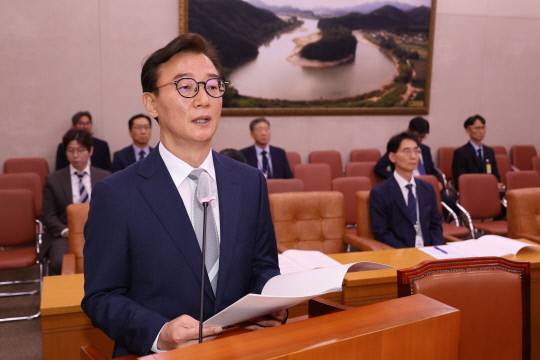 전재수 해양수산부 장관 후보자가 14일 서울 여의도 국회 농림축산식품해양수산위원회 전체회의에서 열린 인사청문회에서 발언하고 있다. 연합뉴스