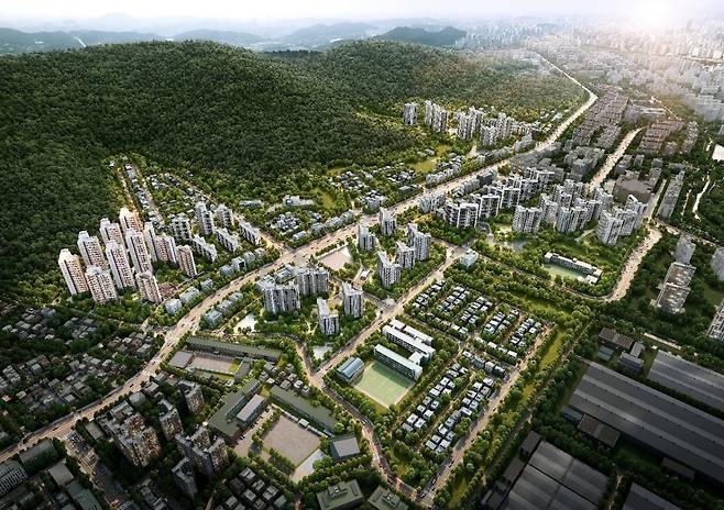 광명 구름산지구 개발 예정도.  사진=유승종합건설