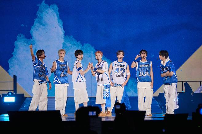 NCT Dream performs during its ″The Dream Show 4: Dream the Future,” at Gocheok Sky Dome in western Seoul, which ran from July 10 to 12. [SM ENTERTAINMENT]