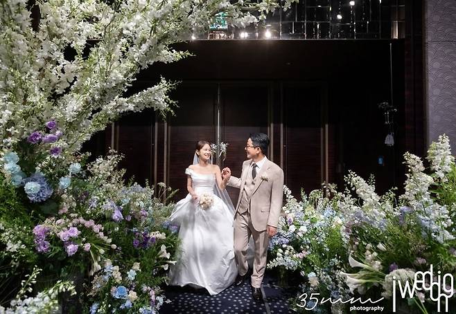 김준호, 김지민 커플. 사진ㅣ(주)아이패밀리에스씨(아이웨딩)