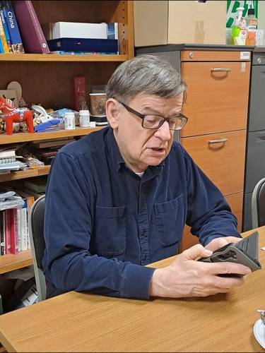 연합뉴스와 인터뷰 중인 란코프 교수 [윤근영 기자 촬영]