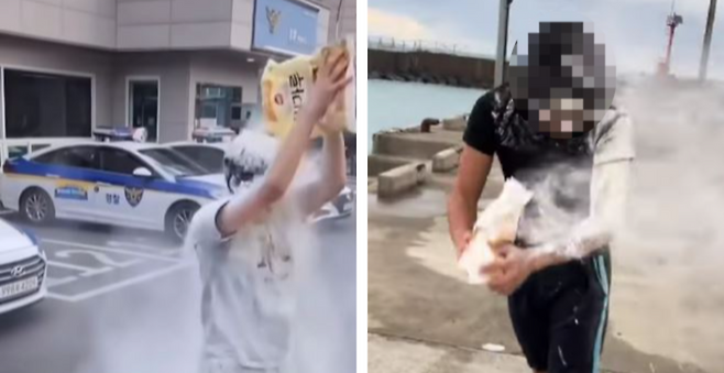 ▲&nbsp;A씨의 콘텐츠를 모방한 미성년자들의 모습. /사진제공=유튜브, 틱톡 누리집 갈무리