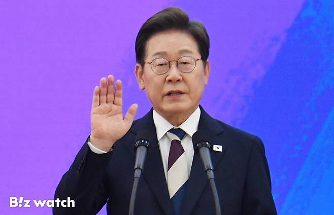 2025년 6월 4일 서울 국회 로텐더홀에서 이재명 제21대 대통령 취임식이 개최되고 있다./사진=이명근 기자 qwe123@