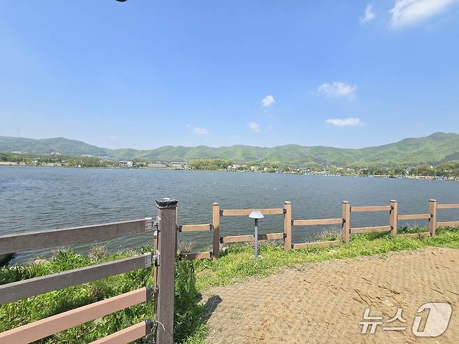 청미천 최상류인 원삼면 용담저수지 모습.(용인시 제공)