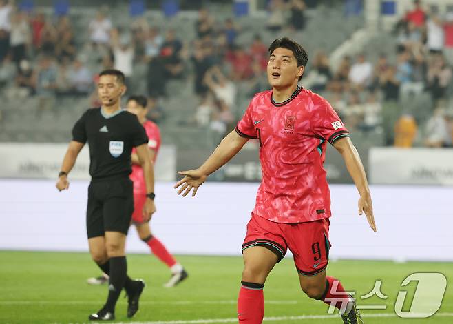 축구대표팀 공격수 주민규. /뉴스1 ⓒ News1 김영운 기자