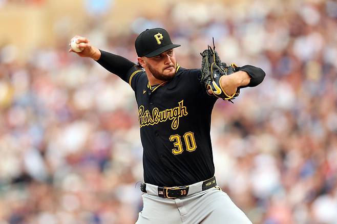 폴 스킨스가 지난 12일(한국시각) 미네소타 트윈스전에서 투구하고 있다. AFP연합뉴스