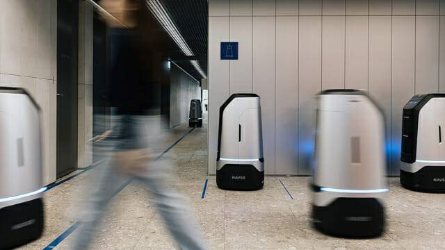 네이버 제2사옥 1784의 자율주행 로봇 '루키' (사진=네이버)