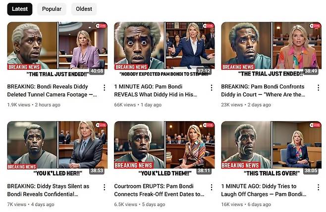 생성형 AI로 만든 디디 재판 영상. /온라인 커뮤니티 캡처