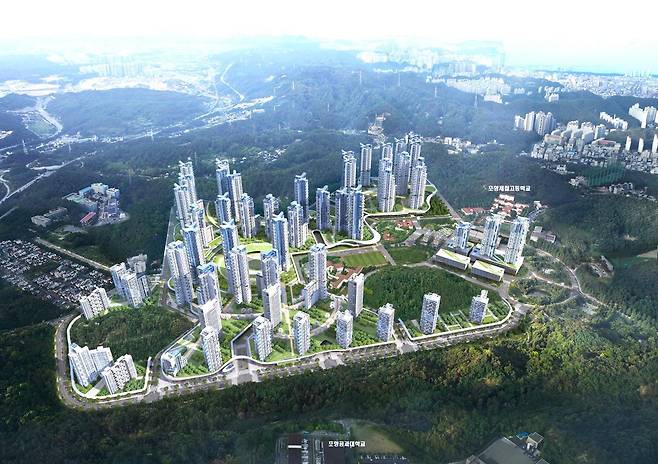 경북 포항시 남구 지곡지구 전경. 이번 세미나에서는 이 지역의 스카이라인 재편과 미래형 도시공간 설계 방안이 논의될 예정이다. 한국정책학회 제공