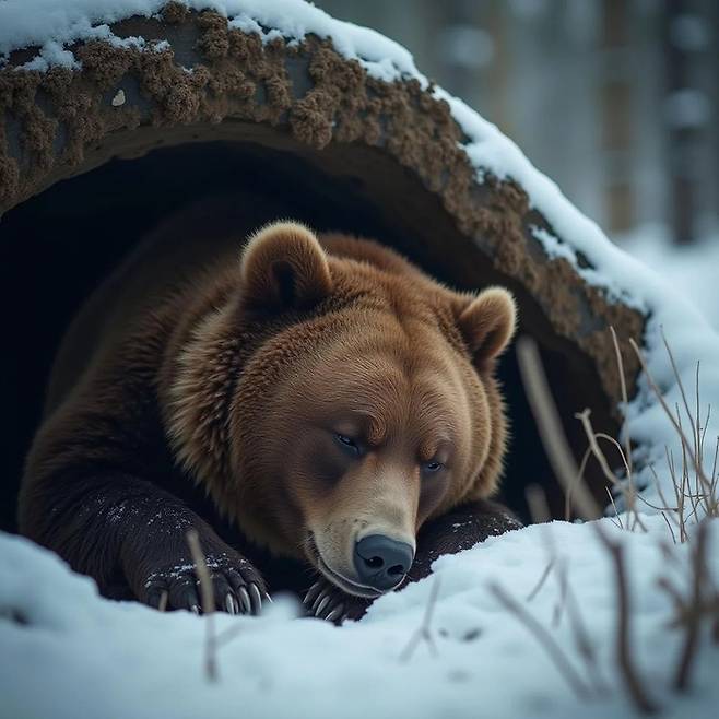 톡톡 과학 - 동물은 왜 겨울잠을 잘까? (AI로 이미지 생성)
