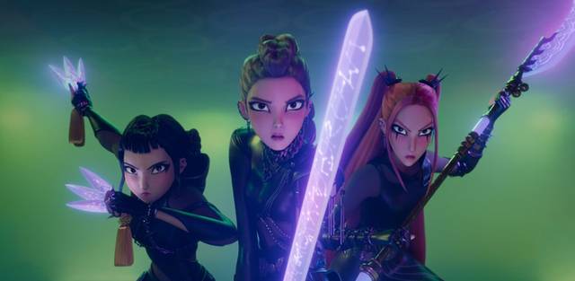 ▲ 넷플릭스 인기 애니메이션 영화 ‘케이팝 데몬 헌터스’ 한 장면 [넷플릭스 제공]