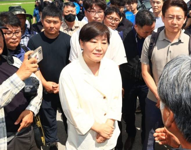 지난 6월 29일 전북 부안을 찾은 송미령 농림축산식품부 장관. 농림축산식품부 제공