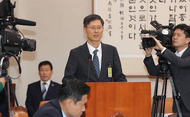 2019년 4월 국회 인사청문회에 참석한 문형배 당시 헌법재판소 재판관 후보자. ⓒ연합뉴스