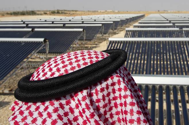 2018년 사우디아라비아의 한 연구소 내 태양광 설비  [EPA 연합뉴스 자료사진. 재판매 및 DB 금지]