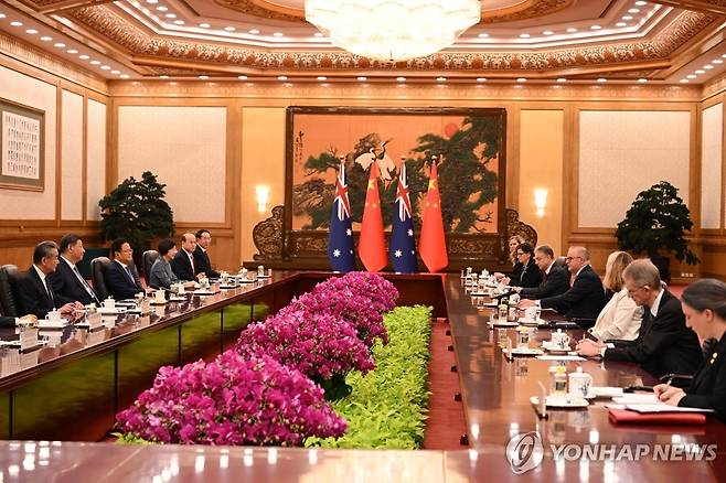 중국-호주 정상회담 [EPA=연합뉴스]