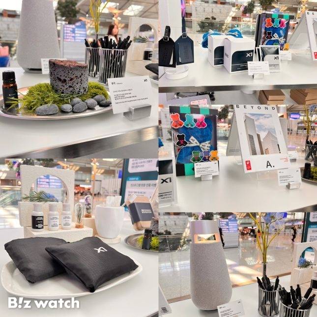 GS건설 자이 팝업스토어 굿즈/사진=김미리내 기자