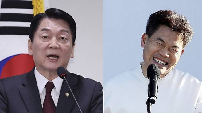 안철수 국민의힘 의원. 전 한국사 강사 전한길씨. (사진=연합뉴스)