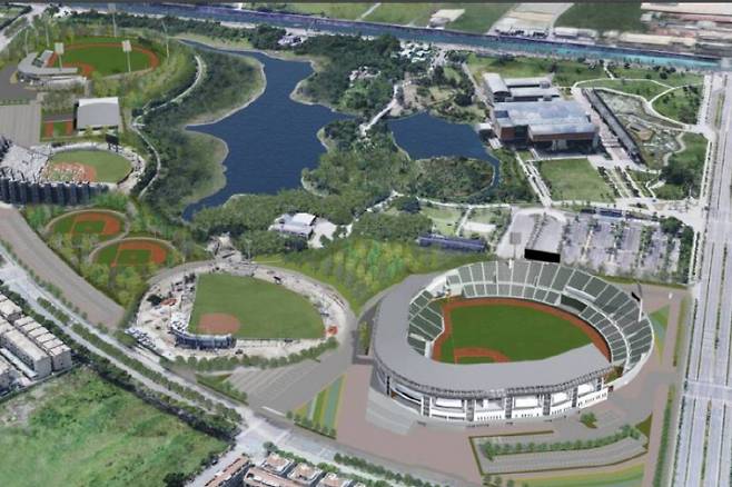 대만 야구 대표팀들이 홈구장으로 사용할 타이난 아시아-태평양 국제 야구 훈련 센터 전경. 사진=CPBL stats