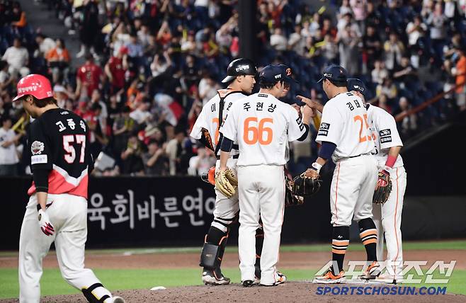 8일 대전 한화생명 볼파크에서 열린 한화와 KIA의 경기. KIA에 14대 8로 승리한 한화. 대전=송정헌 기자songs@sportschosun.com/2025.07.08/