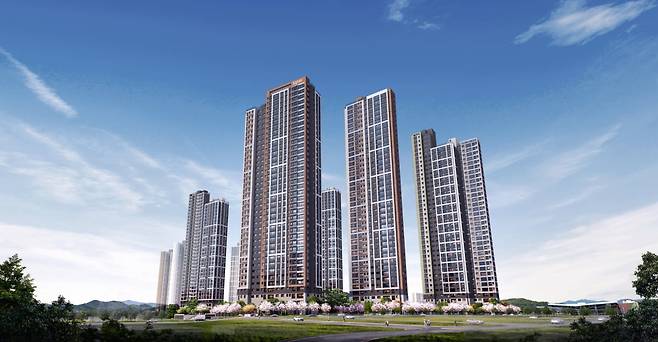 원주역 우미린 더 스텔라 투시도. 우미건설 제공